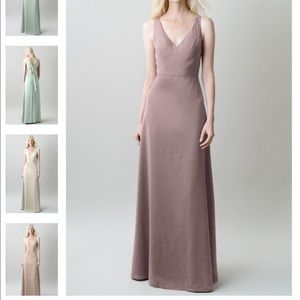 Jenny Yoo Delaney Bridesmaid Dress - Fig - Size 4